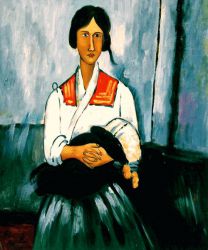 Gypsy Woman With Baby II - Oil Painting Reproduction On Canvas