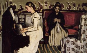 Young Girl at the Piano-Overture to Tannhauser - Paul Cezanne oil painting