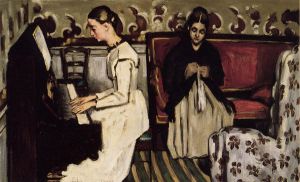 Young Girl at the Piano-Overture to Tannhauser -  Paul Cezanne oil painting