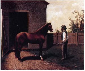 Dt. Diehl and Morgan Horse in Louisville Kentucky - William Aiken Walker Oil Painting