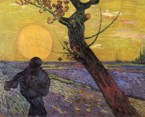 Sower with Setting Sun III -   Vincent Van Gogh Oil Painting