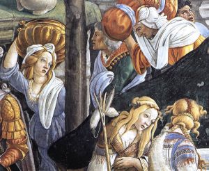 The Trials and Calling of Moses (detail 6) (Cappella Sistina, Vatican) -  Sandro Botticelli oil painting