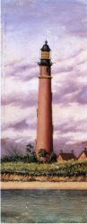 Ponce Park LIght House, Florida -  William Aiken Walker Oil Painting