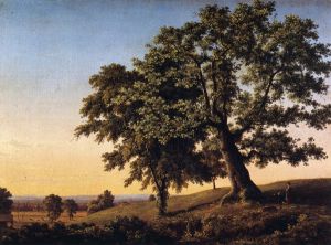 The Charter Oak -  Frederic Edwin Church Oil Painting