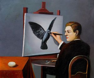 La Clairvoyance - Rene Magritte Oil Painting