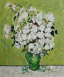 Vase with Roses II - Vincent Van Gogh Oil Painting