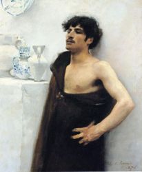 Young Man in Reverie -   John Singer Sargent Oil Painting