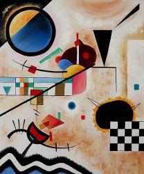 Contrasting Sounds II -   Wassily Kandinsky Oil Painting