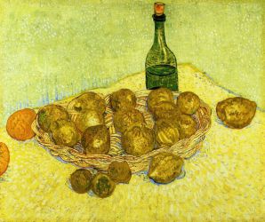 Still Life with a Bottle, Lemons and Oranges - Vincent Van Gogh Oil Painting