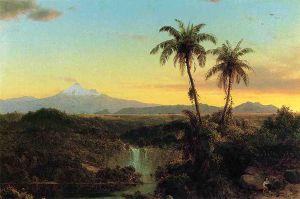 South American Landscape -  Frederic Edwin Church Oil Painting