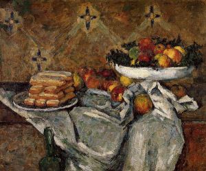 Compotier and Plate of Biscuits -   Paul Cezanne Oil Painting