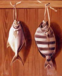 Dollar Fish and Sheephead -   William Aiken Walker oil painting