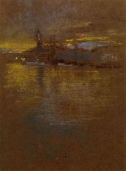 View across the Lagoon - James Abbott McNeill Whistler Oil Painting