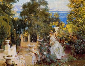 A Garden in Corfu - John Singer Sargent Oil Painting