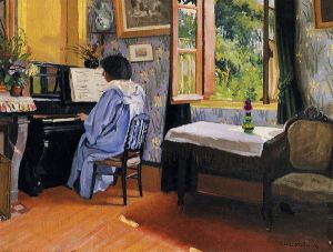 Lady at the Piano - Felix Vallotton Oil Painting