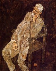 Portrait of an Old Man - Egon Schiele Oil Painting