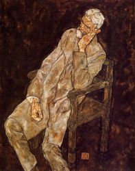 Portrait of an Old Man -   Egon Schiele Oil Painting