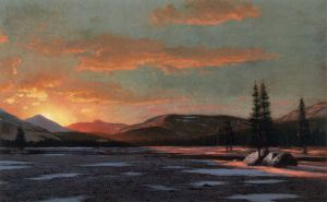 Winter Sunset -  William Bradford Oil Painting