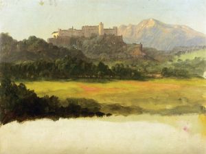 Salzburg, Austria, View of the Castle -  Frederic Edwin Church Oil Painting