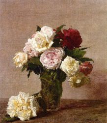 Roses 9 -   Henri Fantin-Latour Oil Painting