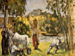 Life in the Fields -   Paul Cezanne Oil Painting