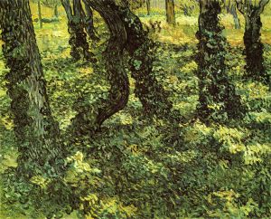Trunks of Trees with Ivy - Vincent Van Gogh Oil Painting