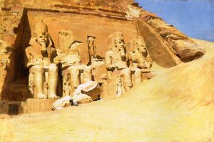 Abu Simbel - Frederick Arthur Bridgeman Oil Painting