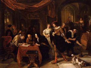 The Wedding of Tobias and Sarah -   Jan Steen oil painting