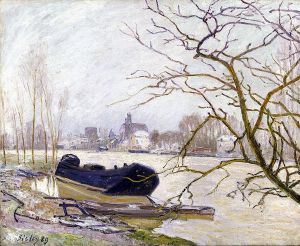 The Loing at High Water - Alfred Sisley Oil Painting