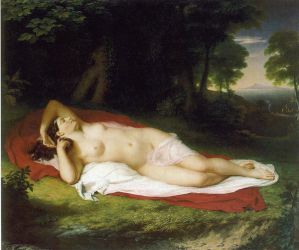 Ariadne Asleep on the Island of Naxos -  John Vanderlyn Oil Painting