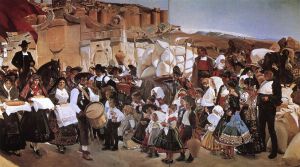 The Bread Fiesta (Castile) - Joaquin Sorollay Bastida Oil Painting