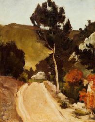 Winding Road in Provence -  Paul Cezanne Oil Painting