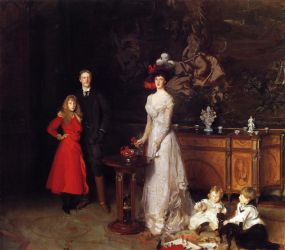 Sir George Sitwell, Lady Ida Sitwell and Family -   John Singer Sargent oil painting