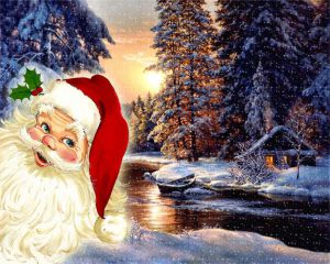 Christmas Father - Oil Painting Reproduction On Canvas