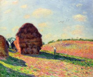 Haystacks - Alfred Sisley Oil Painting