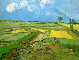 Wheat Fields at Auvers under a Cloudy Sky -  Vincent Van Gogh Oil Painting