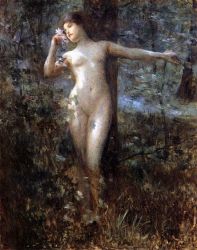 Nude in the Forest -   Julius LeBlanc Stewart Oil Painting