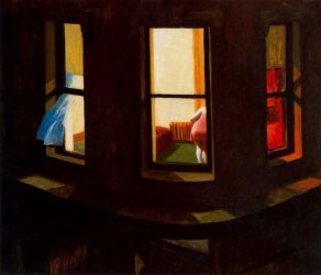 Night Windows -   Edward Hopper Oil Painting