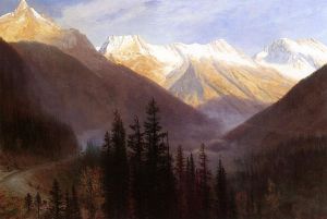 Sunrise at Glacier Station -   Albert Bierstadt Oil Painting