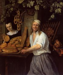 The Leiden Baner Arend Oosterwaert and His Wife Catharina Keyzerswaert - Jan Steen oil painting