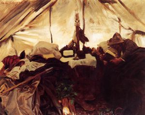 Inside a Tent in the Canadian Rockies - John Singer Sargent Oil Painting