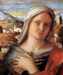 Madonna and Child with St John the Baptist and a Saint (detail) II - Giovanni Bellini Oil Painting