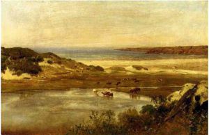 By the Sea, Newport, Rhode Island - Thomas Worthington Whittredge Oil Painting