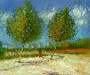 On the Outskirts of Paris -   Vincent Van Gogh Oil Painting