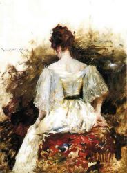 Portrait of a Woman: The White Dress - Oil Painting Reproduction On Canvas