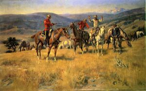 When Law Dulls the Edge of Chance -   Charles Marion Russell Oil Painting