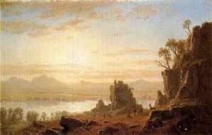 The Columbia River, Oregon -   Albert Bierstadt Oil Painting