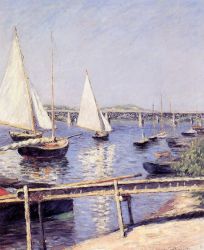 Sailboats in Argenteuil -  Gustave Caillebotte Oil Painting