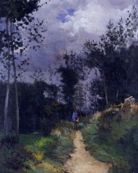 Rural Guardsman in the Fountainbleau Forest - Alfred Sisley Oil Painting