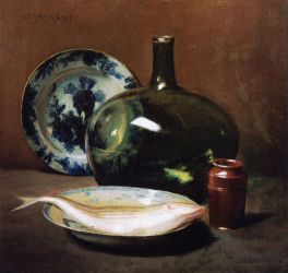 Still Life with Fish -   William Merritt Chase Oil Painting